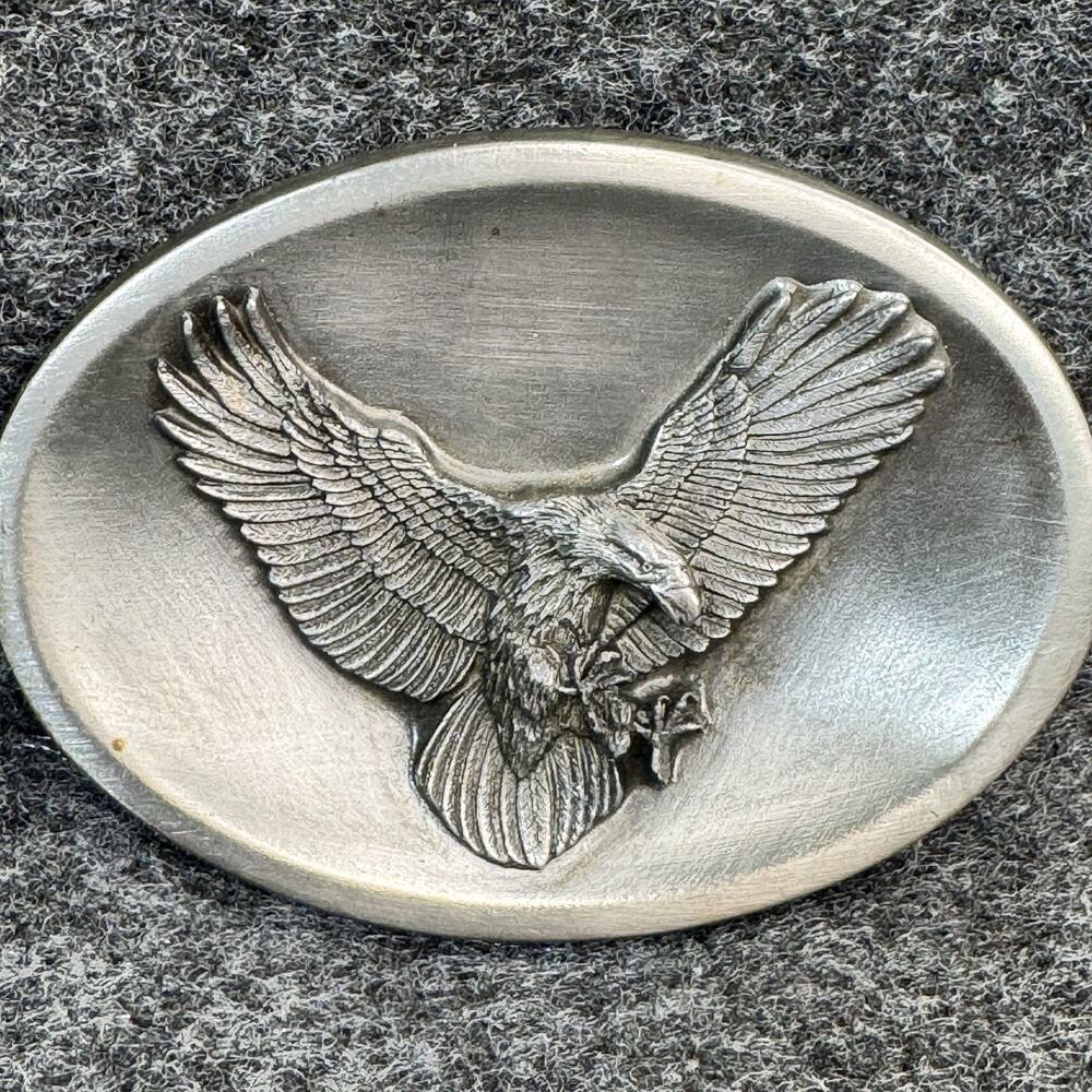 1988 VTG American Eagle Belt Buckle Bergamot Wisconsin USA Fine Art Foundry Z-45
